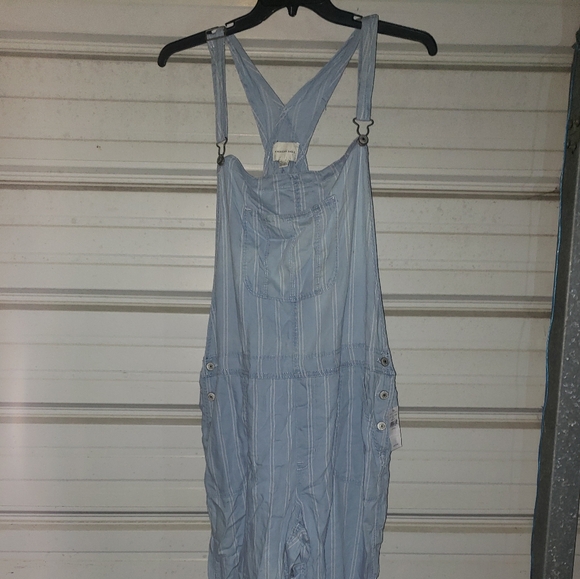 XXL Size New HTF American Eagle Outfitters denim overalls bibs lightweight - Picture 5 of 8